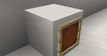 Block covered by a map, with normal item frame.