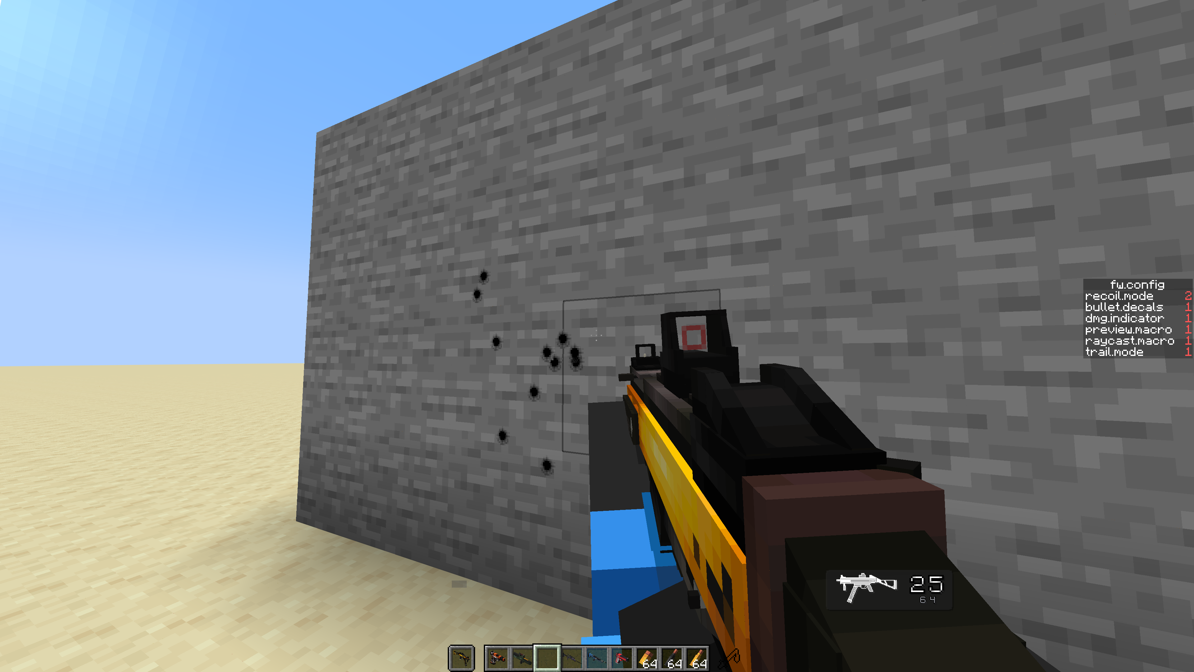 Colourful Calibers (Animated Guns) Minecraft Data Pack