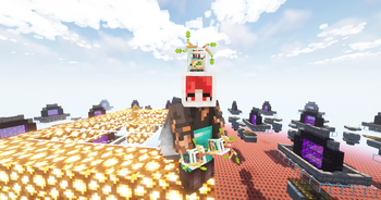 plants in both hands and /head