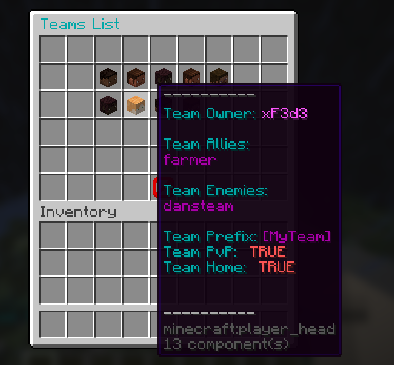 Team List GUI