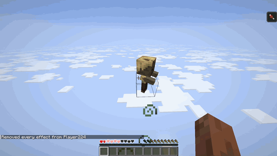 Hand disappearing on the death screen