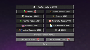Audio Settings
