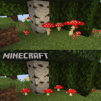 Red mushroom variants