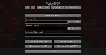 Telegram / Discord link menu