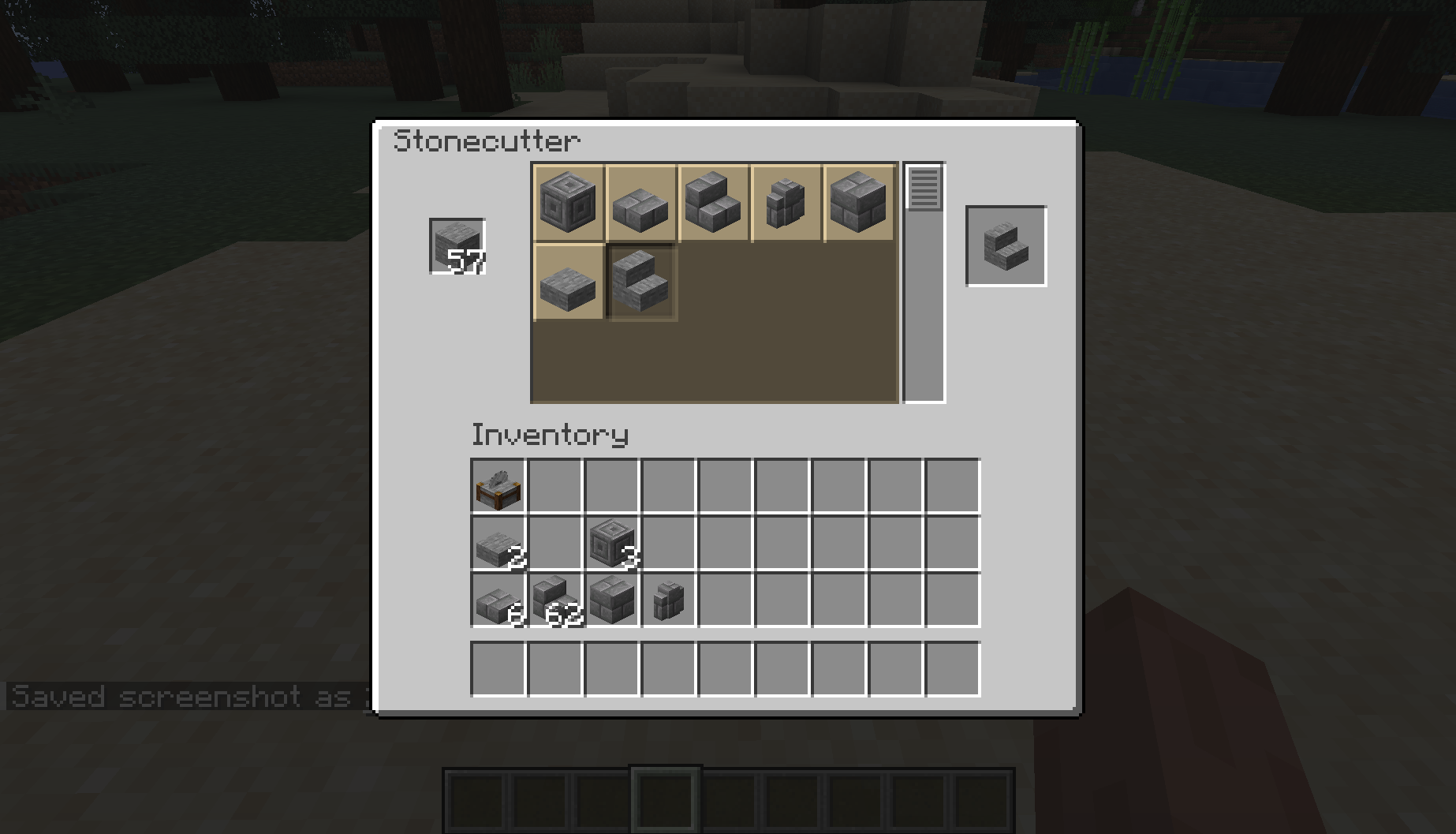 Display of the GUI using Minecraft GUI Size of 4 (Minecraft Default)