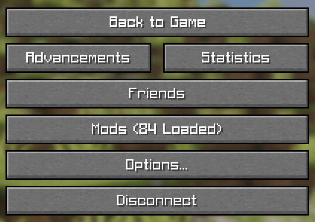 In Game Menu