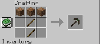 dirt pickaxe craft