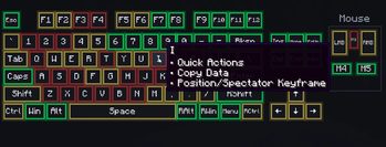Hovering over a keybind