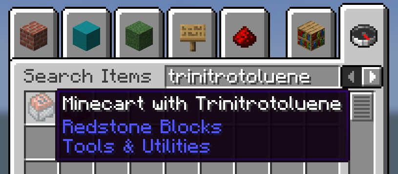 Minecart with TNT renamed to Minecart with Trinitrotoluene