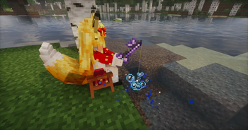 Maid Fishing in Overworld