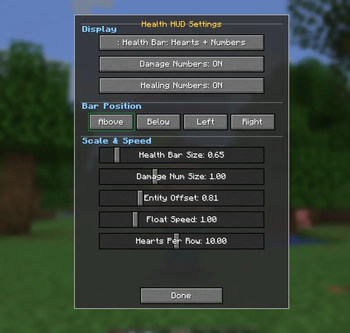 Menu overview