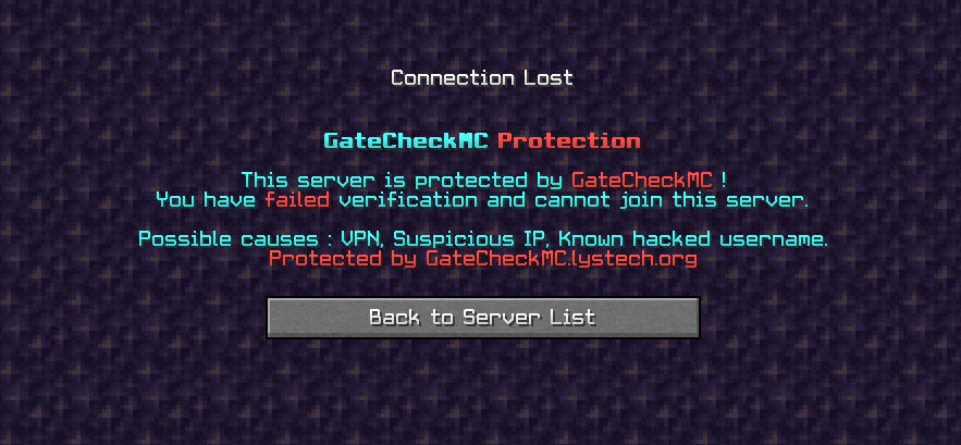GateCheckMC kick