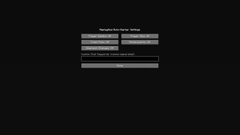 Configuration Menu