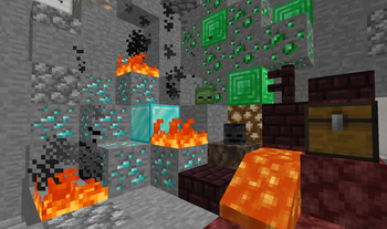 Diamond, Emerald, Nether stuff