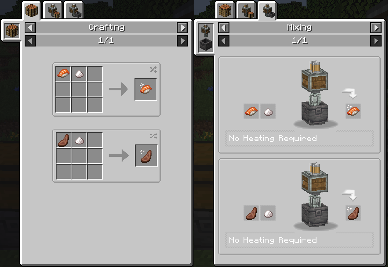Example of the food salting port from "the salt" to "create"
