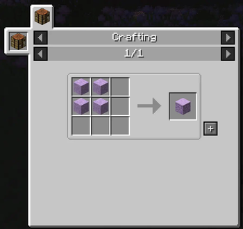 Sandstone crafting recipe with datapack