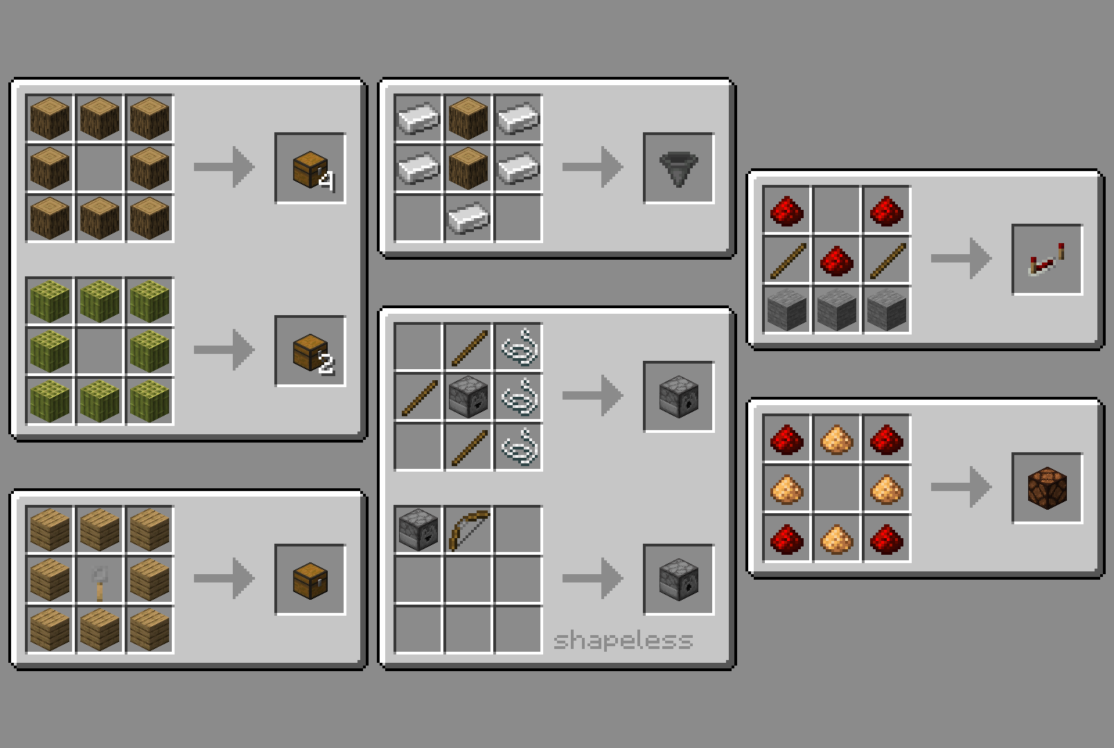 Alternative recipes
