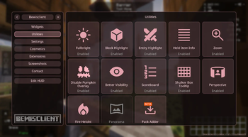 Options Menu (custom color)