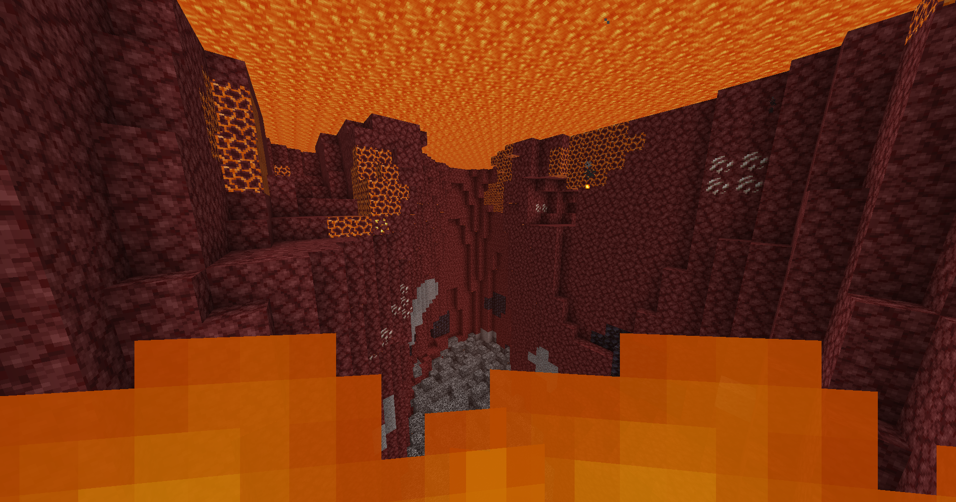 You can see clearly under Lava