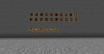 A collection of items inside of the mod