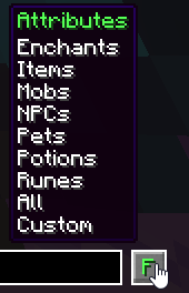 Filter Shown Items