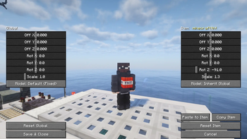 TNT on back with the adjustment screen