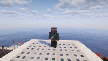 showingDiamond sword on back
