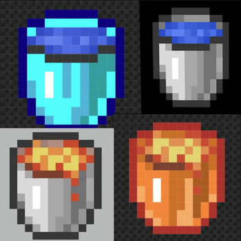 Lava And Water Bucket Colour Change