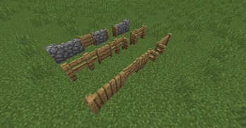 Both vanilla and mod's fences & fence gates work with each other