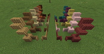 All blocks added in the mod (modern vanilla textures)