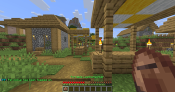 The villager is trapped with me now
