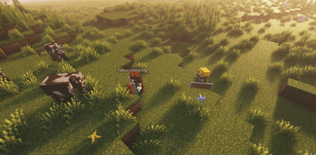 NPC players hunting animals