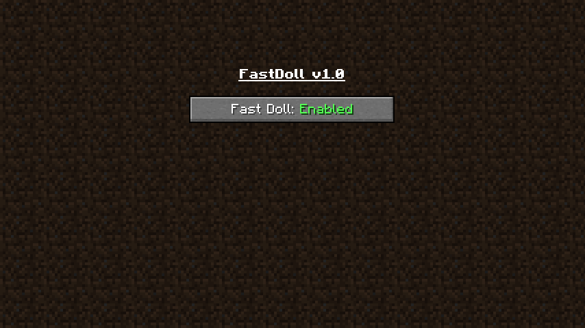 FastDoll Config Screen.