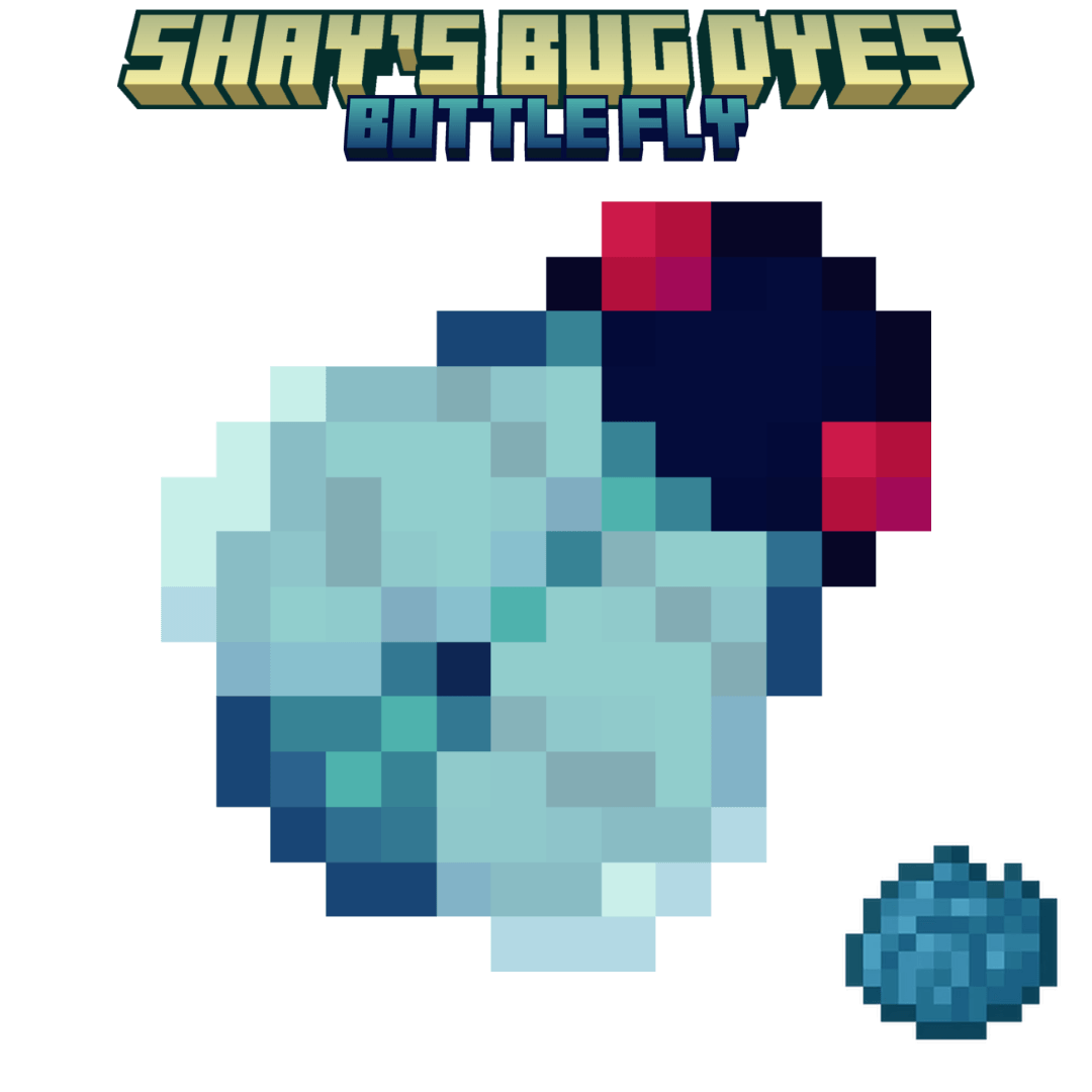 cyan dye / bottle fly