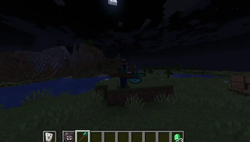 Diamond battleaxe by moonlight