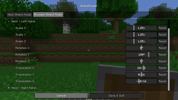 Config Screen - Held Model