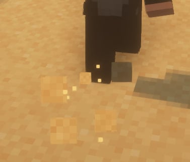 Particles from running on sand