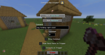 Add commands to an item