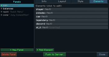 Creator Panel (F10)