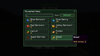 Bank accepted items exemple