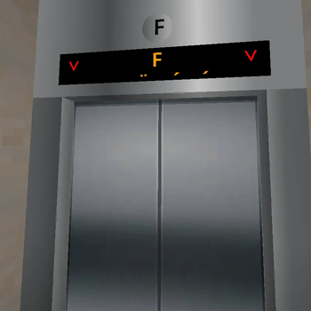 Reworked elevator doors and display