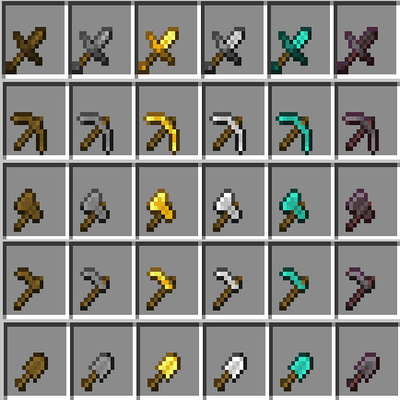 Tiny PVP Swords and Tools
