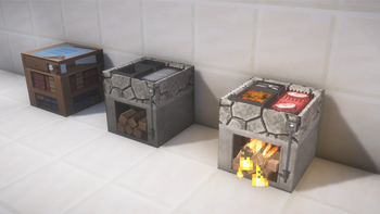 Crafting table and Furnace