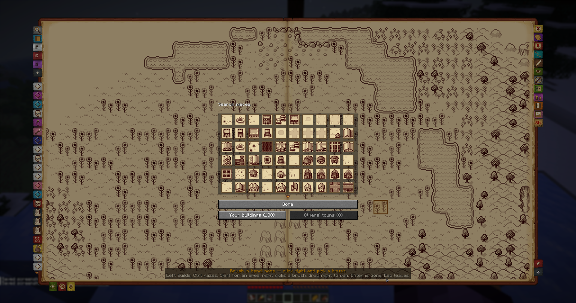 the box of town pieces
