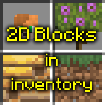 GUI 2D Blocks in inventory - Minecraft Resource Pack