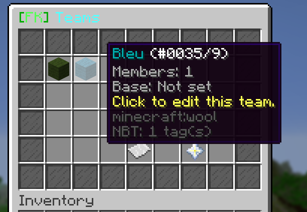 Team Menu