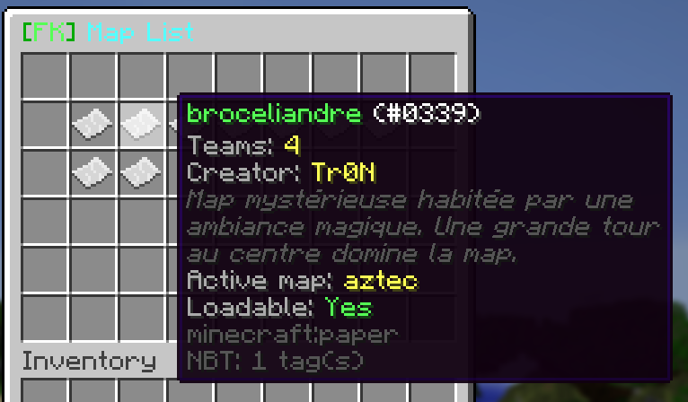 Map menu