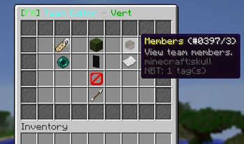 Team Settings Menu
