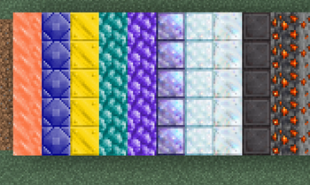 Raw and refined metal blocks