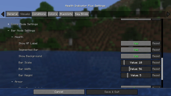 Visuals Settings Page